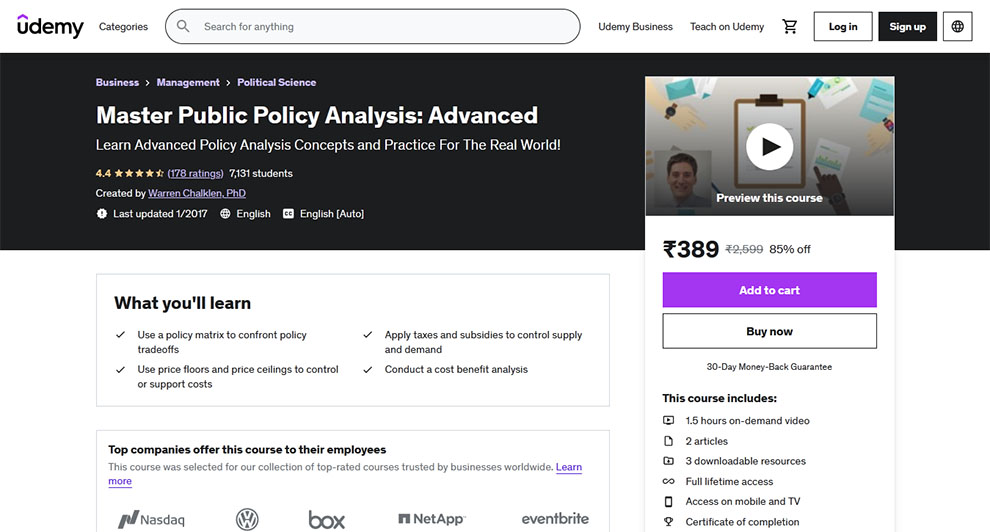 Master Public Policy Analysis: Advanced