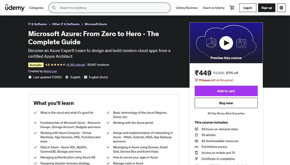 Microsoft Azure: From Zero to Hero - The Complete Guide