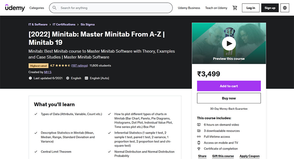  Minitab: Master Minitab From A-Z