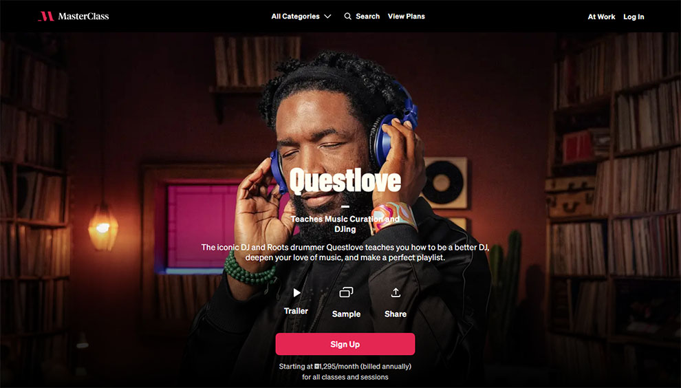 Music Curation and DJing classes by Questlove