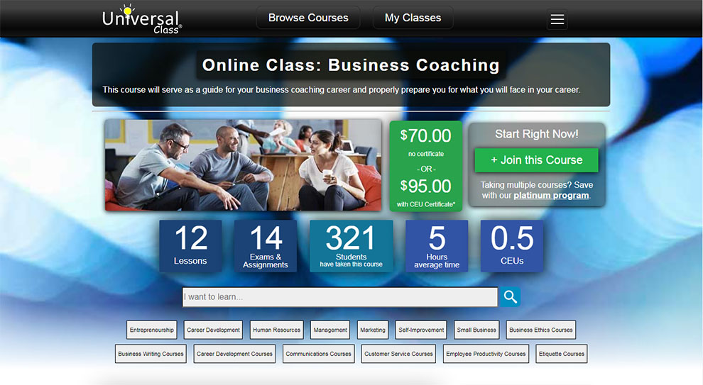 Online Class: Business Coaching 