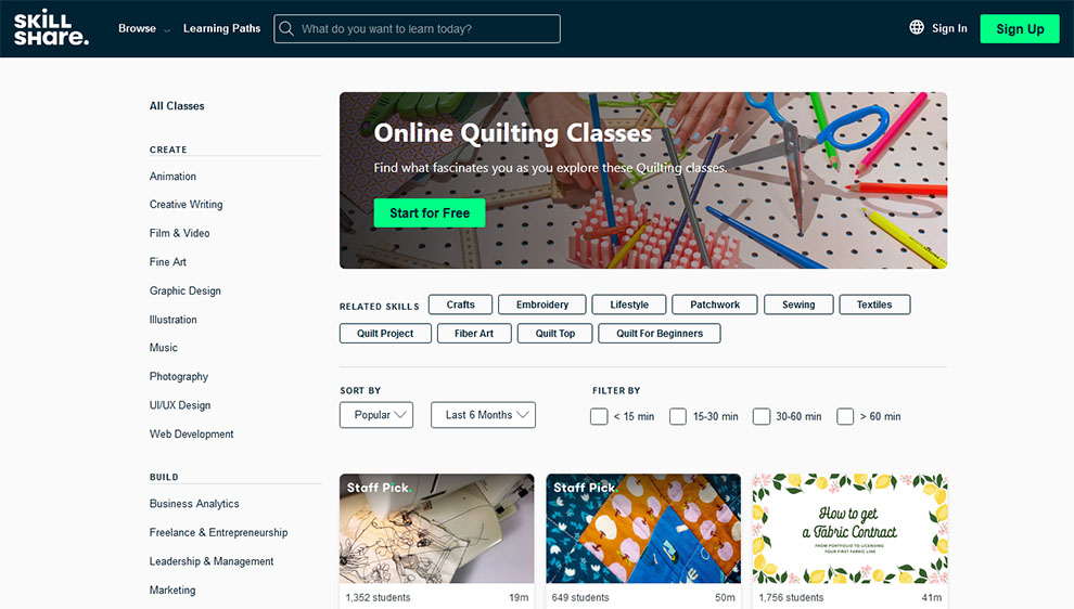 Online Quilting Classes
