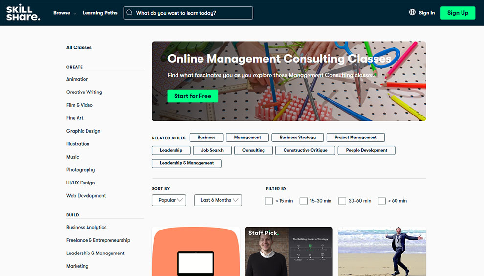 Online management consulting classes