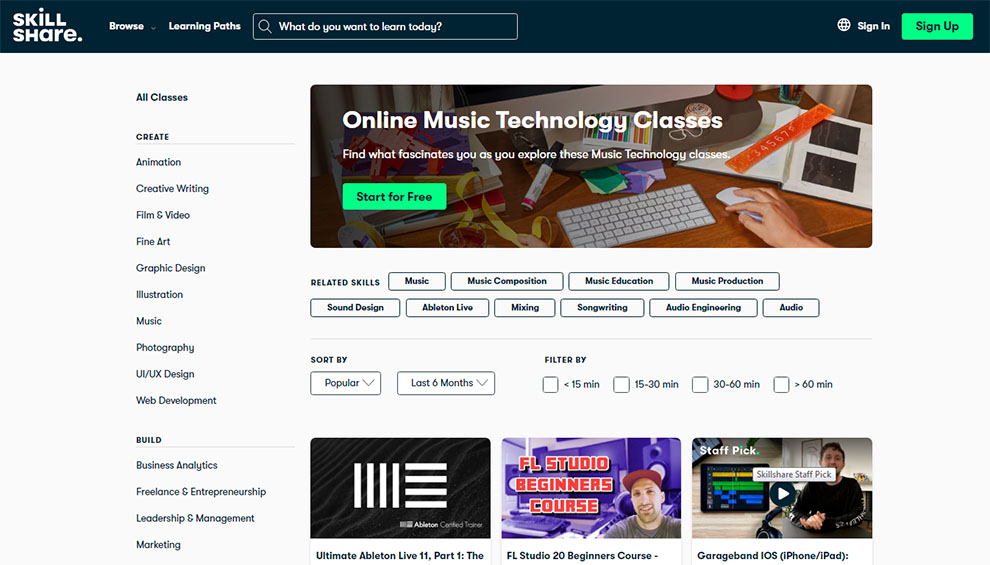 Online Music Technology Classes