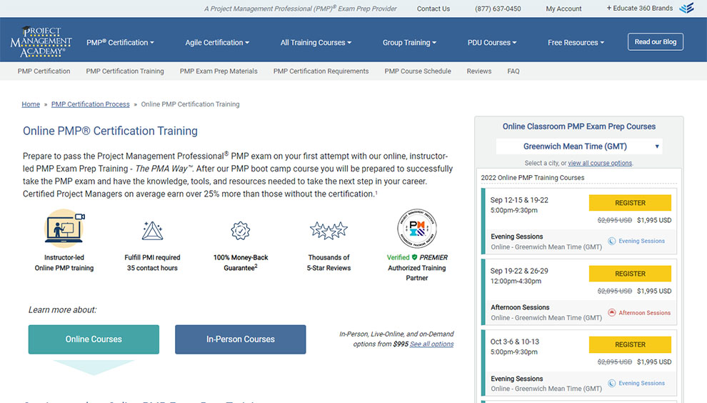 Online PMP Training Courses