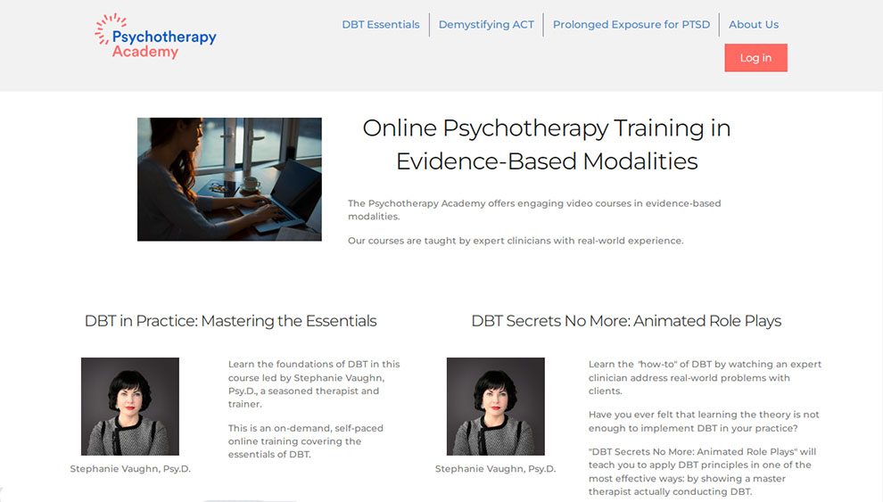 Online Psychotherapy Training in Evidence-Based Modalities