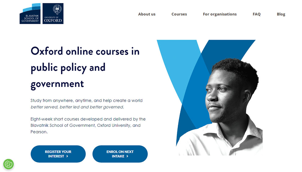 Oxford online courses in public policy and government