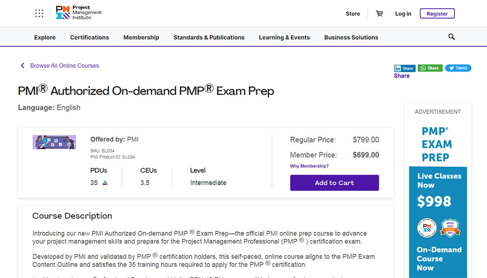 PMI® Authorized On-demand PMP® Exam Prep