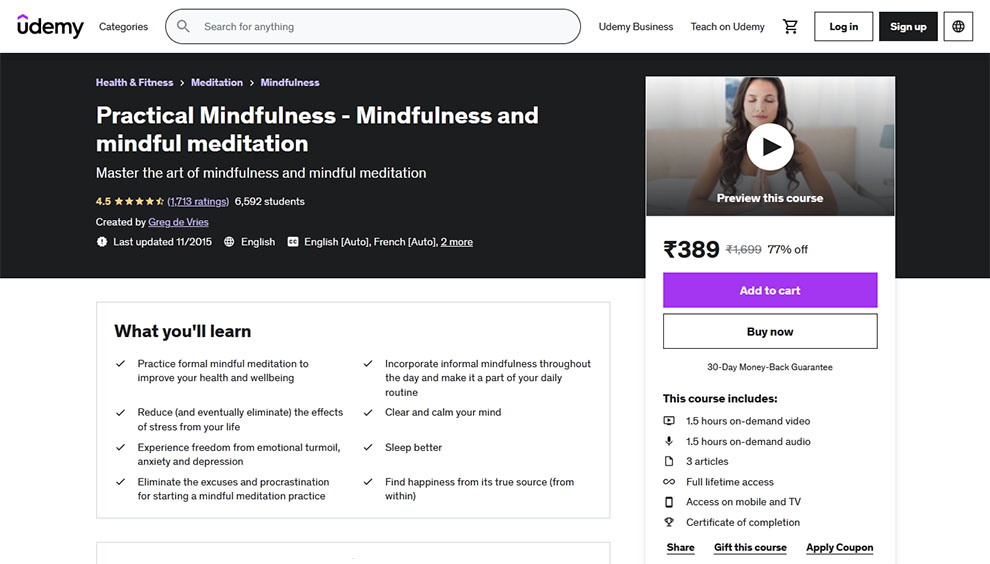 Practical Mindfulness - Mindfulness and mindful meditation