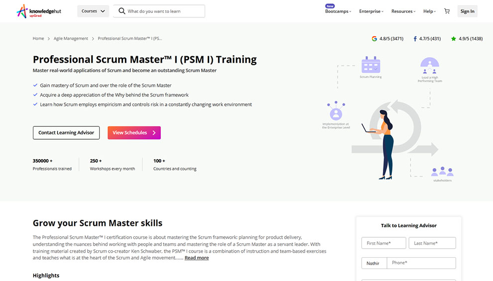 Professional Scrum Master™ I (PSM I) Training