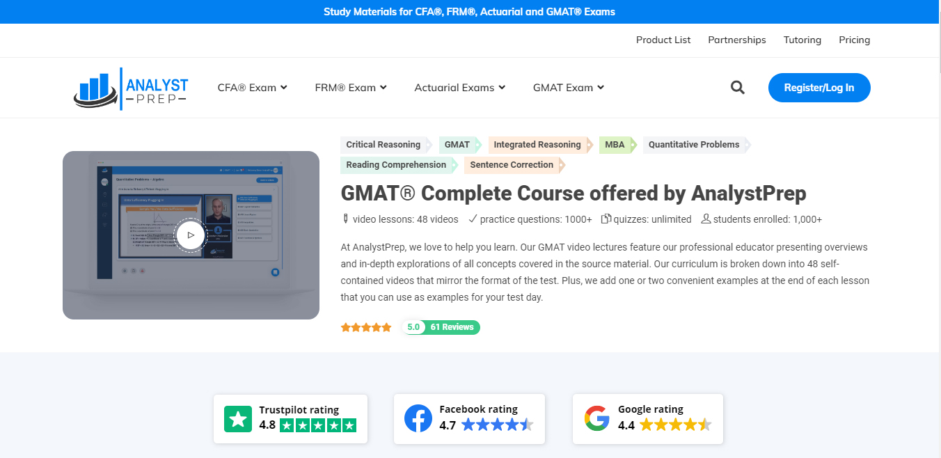Study Materials for GMAT Exams