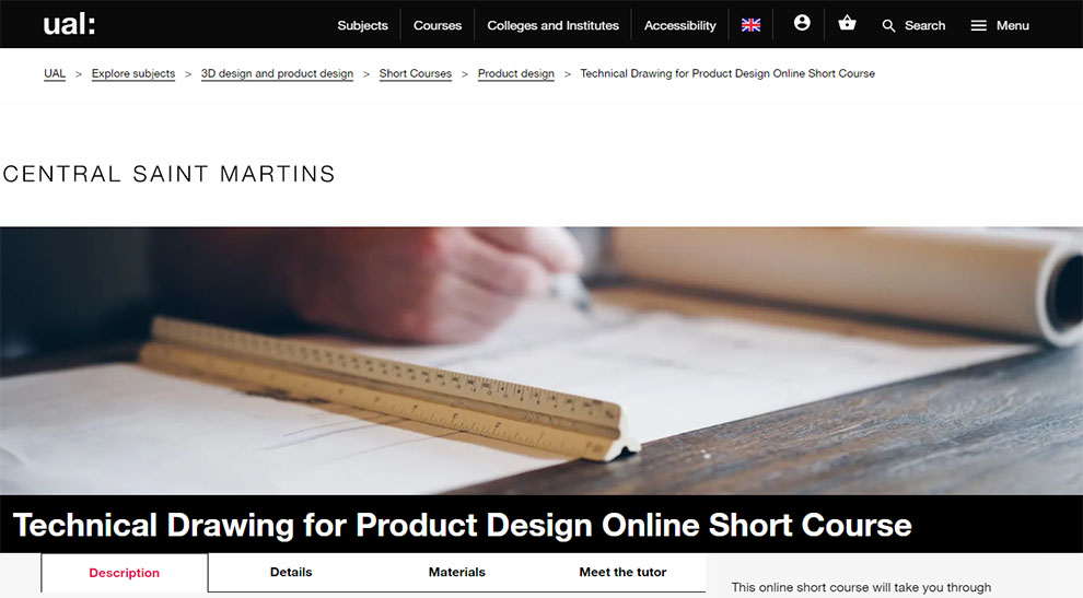 Technical Drawing for Product Design – Online Short Course
