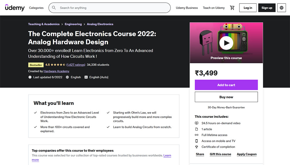 The Complete Electronics Course 2022: Analog Hardware Design