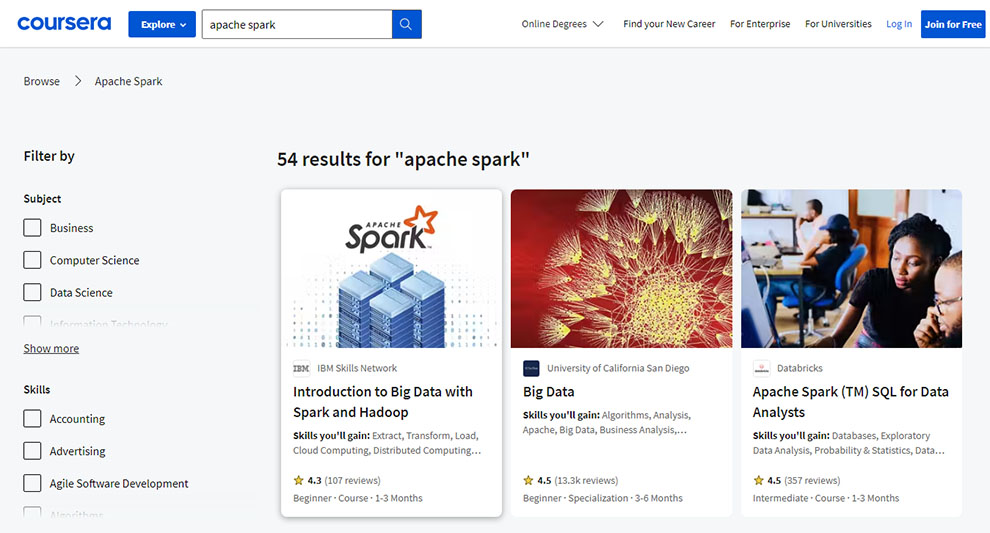 Top Apache Spark Courses