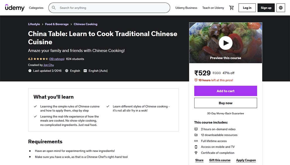 China Table: Learn to Cook Traditional Chinese Cuisine 