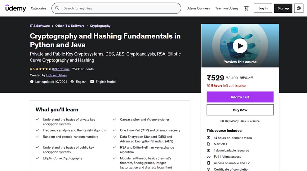 Cryptography and Hashing Fundamentals in Python and Java