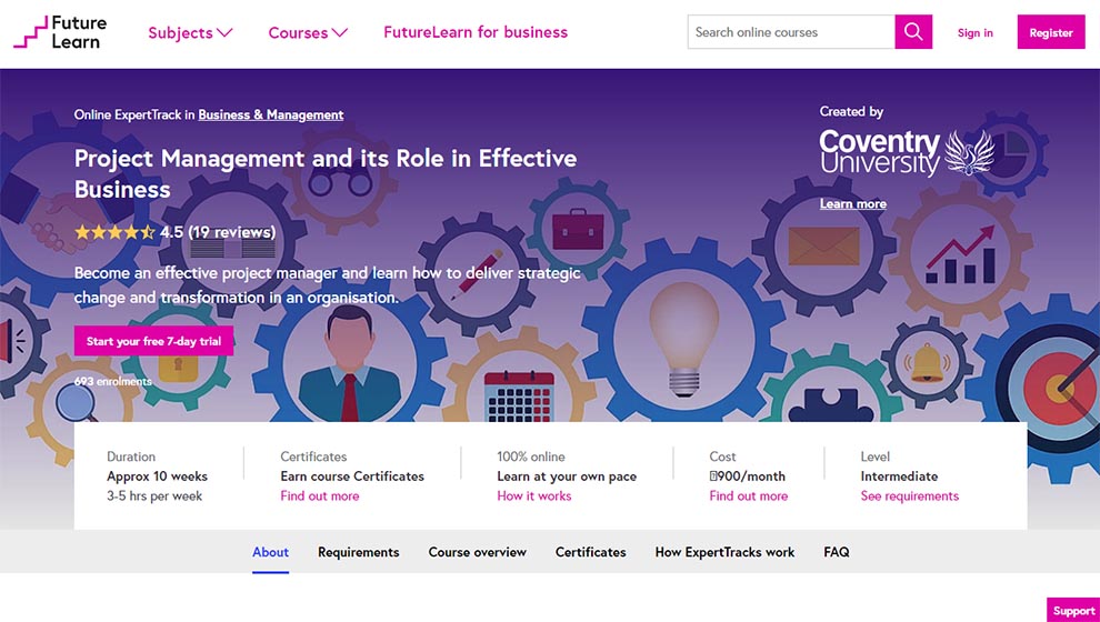 Project Management and its Role in Effective Business – Offered by Coventry University
