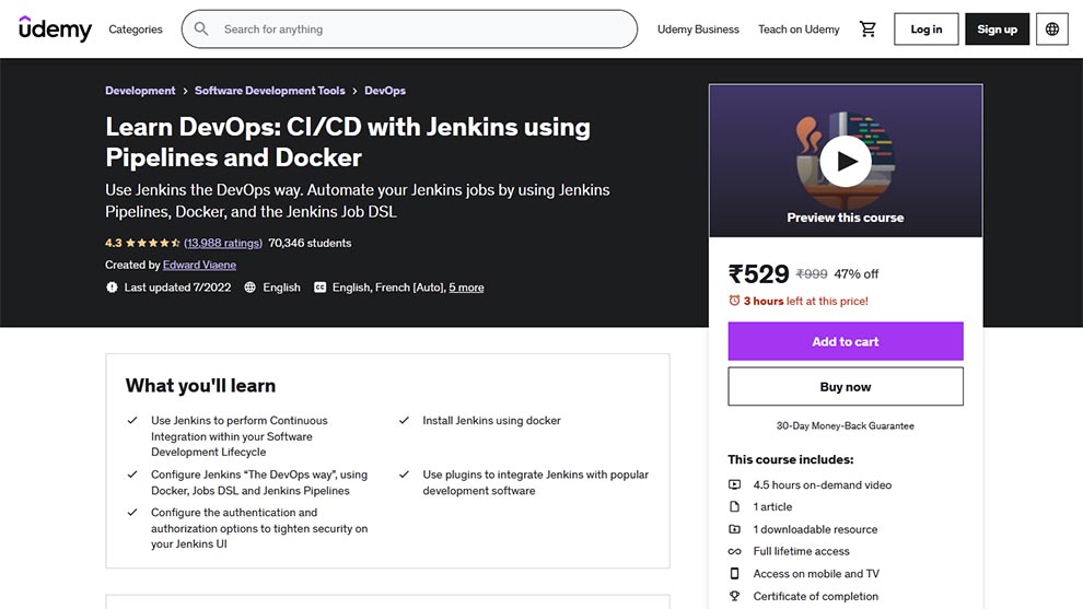 Learn DevOps: CI/CD with Jenkins using Pipelines and Docker