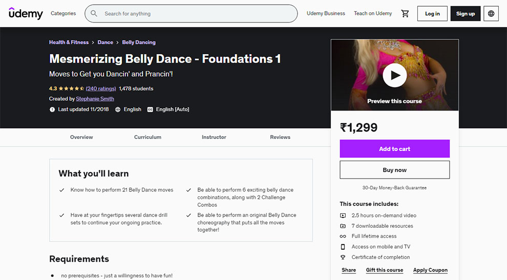 Mesmerizing Belly Dance - Foundations 1 