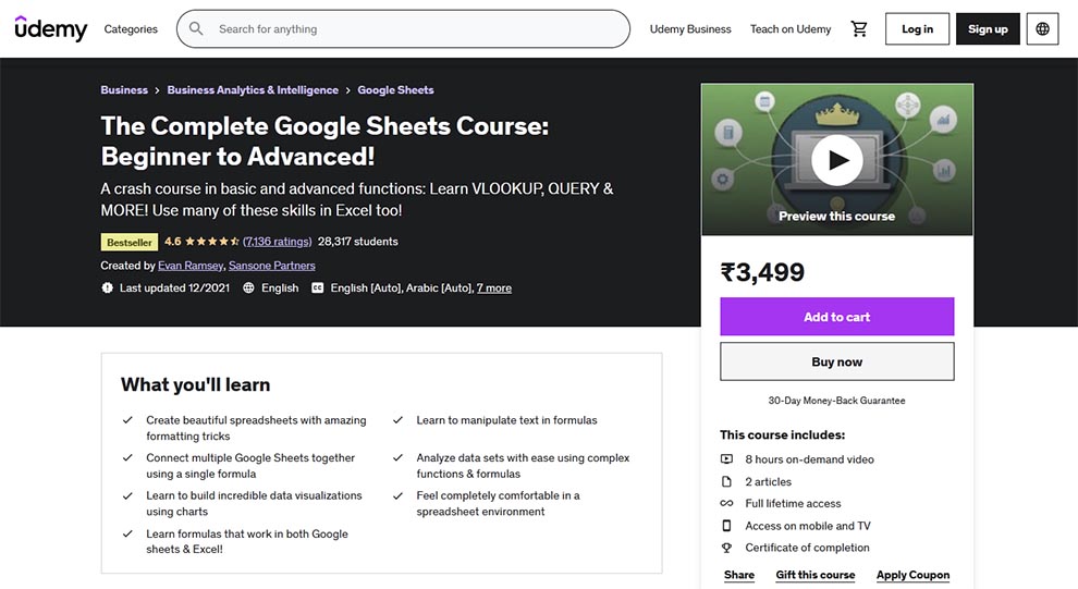 The Complete Google Sheets Course: Beginner to Advanced! 