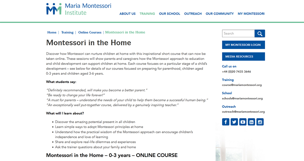 Montessori In The Home