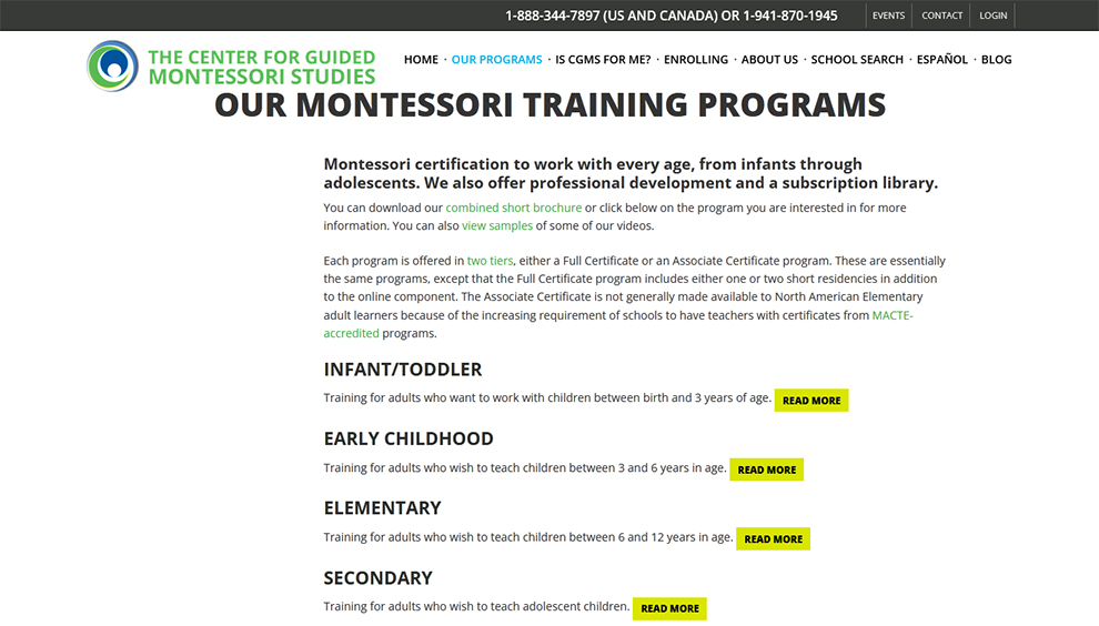 Montessori Training Programs
