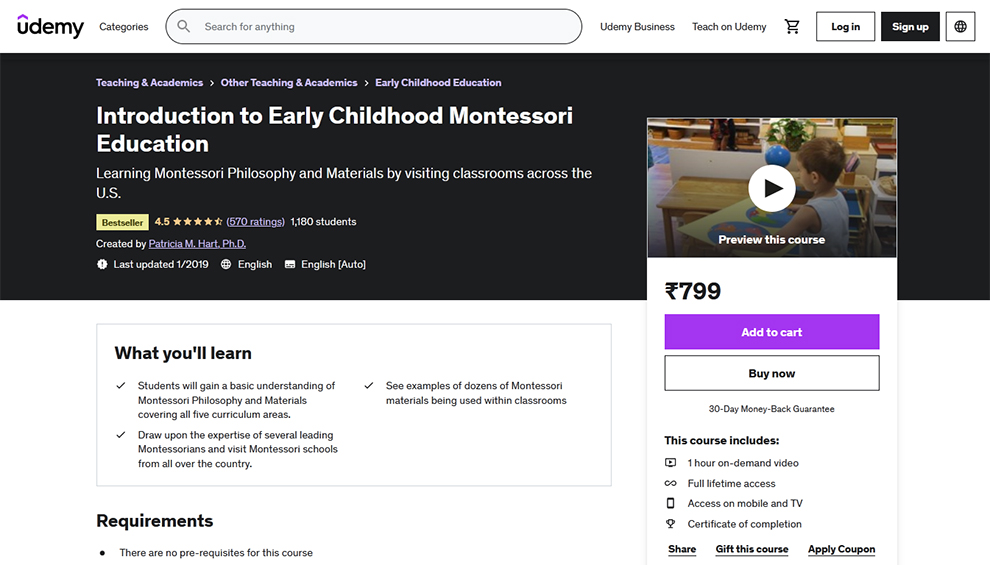 Introduction to Early Childhood Montessori Education