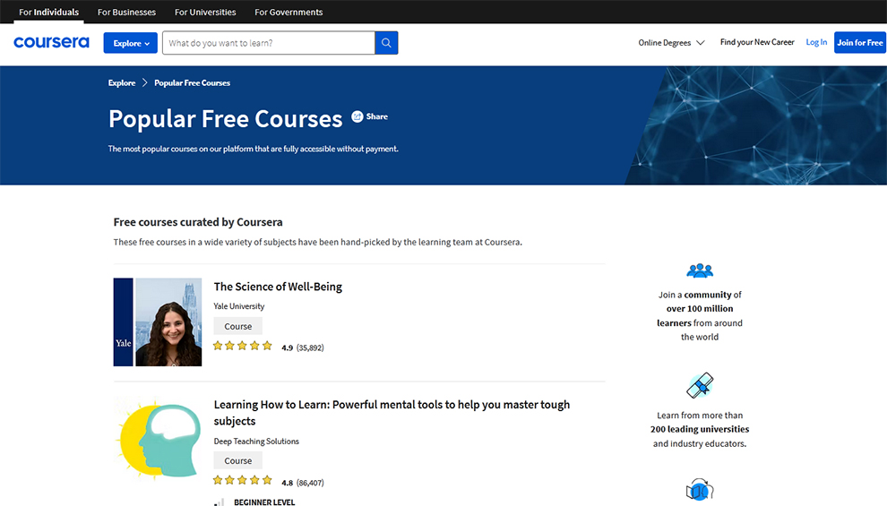 Coursera Certificates Free