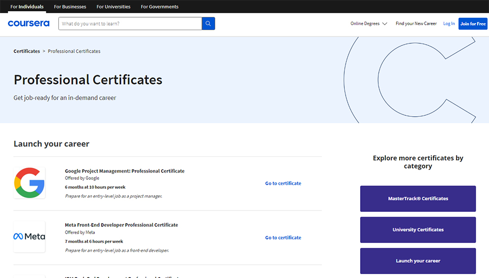 Coursera Subscription Fee For A Professional Certificate
