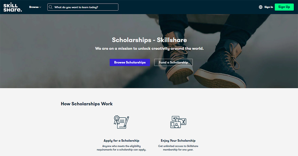 Skillshare Offer Scholarships