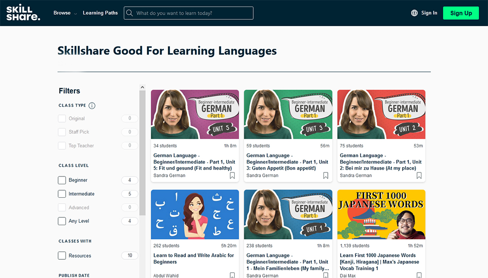 Skillshare Good For Learning Languages