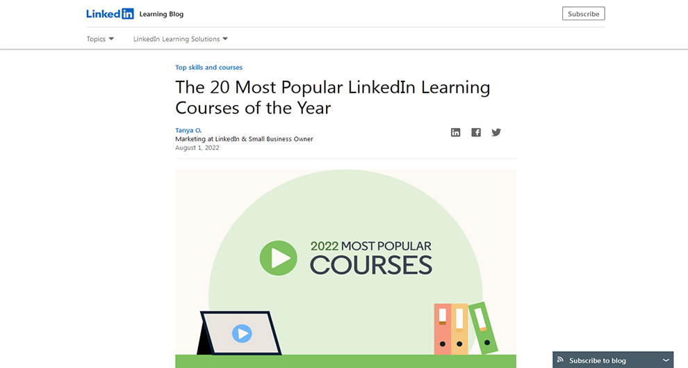 Courses by LinkedIn Learning 
