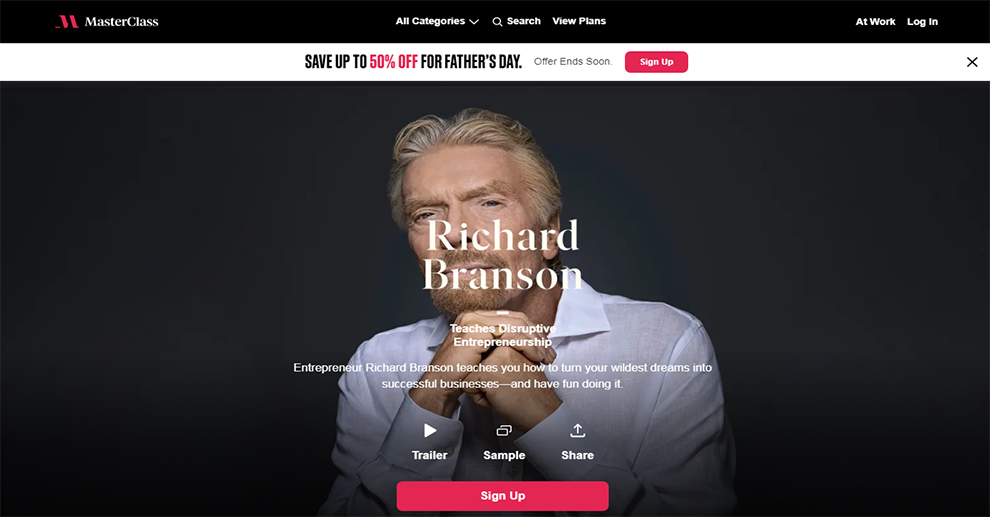 Disruptive Entrepreneurship By Richard Branson Masterclass Review