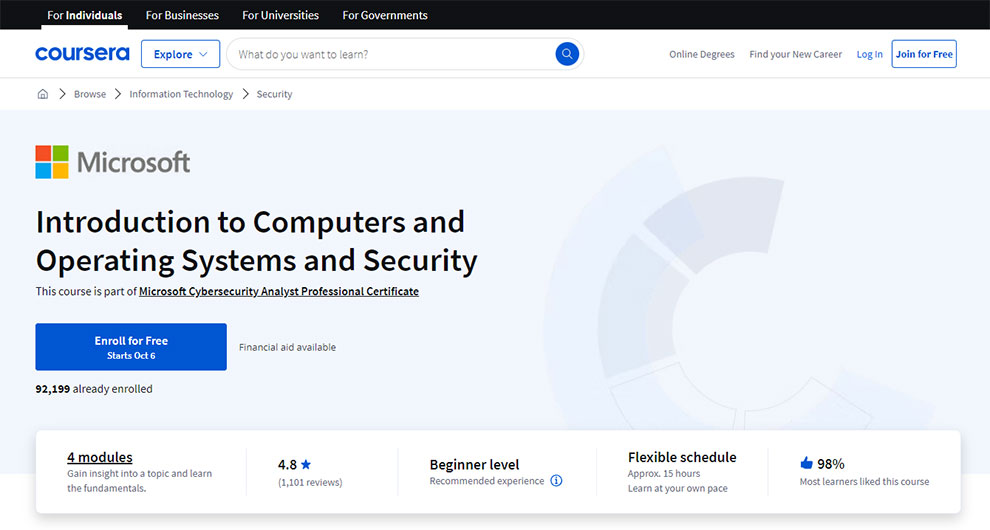 Introduction to Computers and Operating Systems and Security