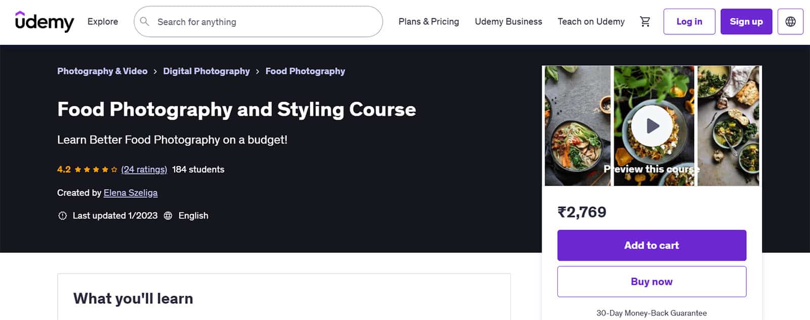 Food Photography And Styling Course